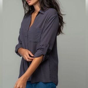 CLOTH & STONE BUTTON FRONT SHIRT